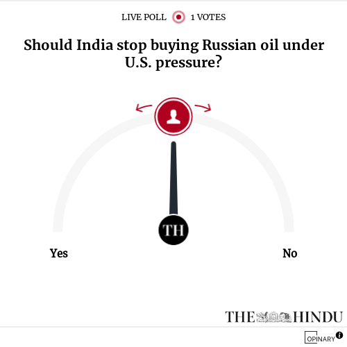 Should India stop buying Russian oil under U.S. pressure?