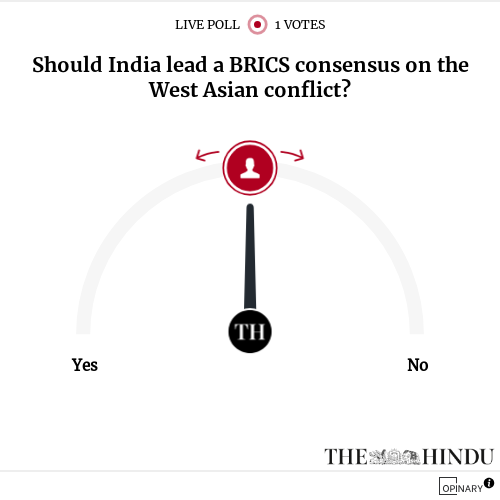 Should India lead a BRICS consensus on the West Asian conflict?